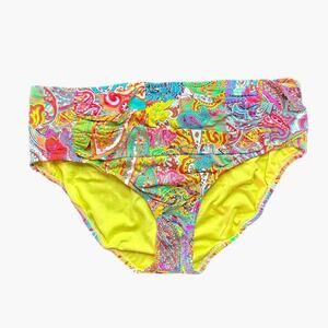Bleu Rod Beattie Bikini Swim Bottoms Paisley Retro Size 18W Plus NWT